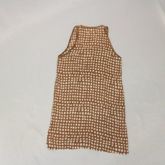Brown and White Squares Dress S - Picture 3 of 5